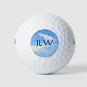 Blauwe hemel met een twist van wolken golfballen (Voorkant)