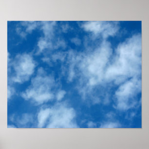 Blauwe Hemel met het Poster van de Foto van Wolken
