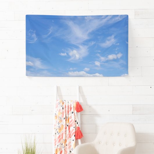 Blauwe hemel met wazige wolken spandoek (Insitu)