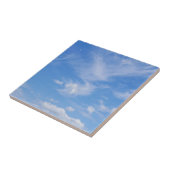 Blauwe hemel met wazige wolken tegeltje (Zijkant)