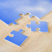 Blauwe hemel met witte wolken. legpuzzel (Zijkant)