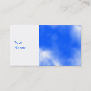 Blauwe hemel met witte wolken. visitekaartje