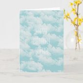 Blauwe hemel met wolken kaart (Gele Bloem)