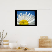 Blauwe hemel prints Witte Daisy Flower (Keuken)