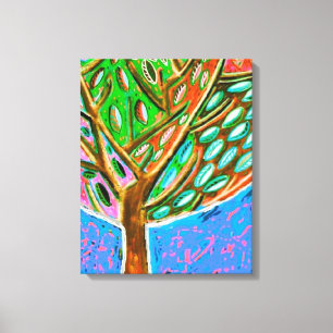 Blauwe hemelboom van het Life Canvas Afdruk