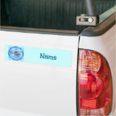 Blauwe hemelhelikopter-bumper sticker (Op Truck)