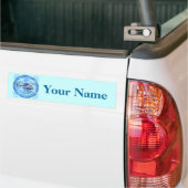 Blauwe hemelhelikopter-bumper sticker (Op Truck)