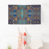 Blauwe hemelse Scroll Achtergrond YouTube Selfies Spandoek (Insitu)