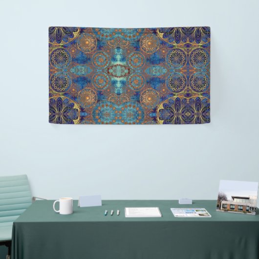 Blauwe hemelse Scroll Achtergrond YouTube Selfies Spandoek (Beurs)
