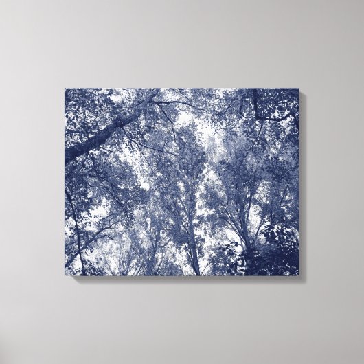 Blauwe herfst canvas afdruk (Voorkant)
