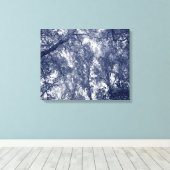 Blauwe herfst canvas afdruk (Insitu (Houten vloer))