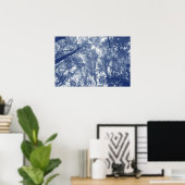 Blauwe herfst - Cyanotype-effect Poster (Thuiskantoor)
