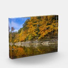 Blauwe herfst fotoblokken