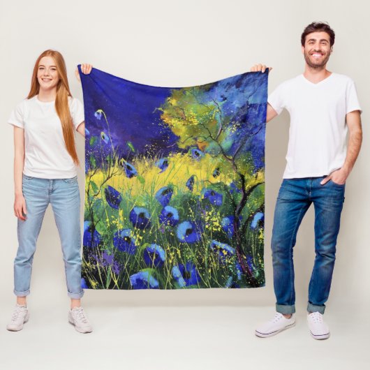 Blauwe herfst, Kunst Fleece Deken (In situ)