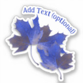 Blauwe herfst sticker (Voorkant)
