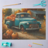 Blauwe herfst tissuepapier (Craft)