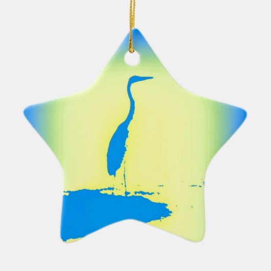 blauwe hert keramisch ornament (Voorkant)