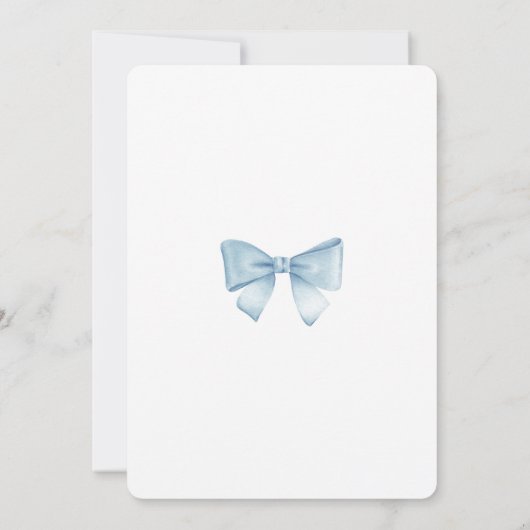 Blauwe Hete Luchtballon Baby shower Invitation Kaart (Achterkant)