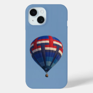 Blauwe hete luchtballon