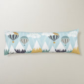 Blauwe hete luchtballonnen lichaamskussen (Achterkant)