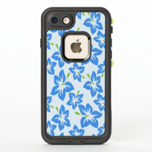 Blauwe hibiscus, blauwe bloemen, patroon van bloem
