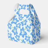 Blauwe hibiscus, blauwe bloemen, patroon van bloem bedankdoosjes (Achterkant)