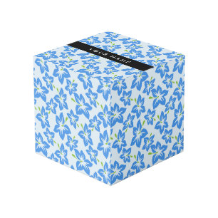 Blauwe Hibiscus, Blauwe Bloemen, Uw Naam Kubus