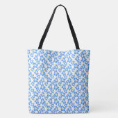 Blauwe Hibiscus Monogram Tas (Achterkant)