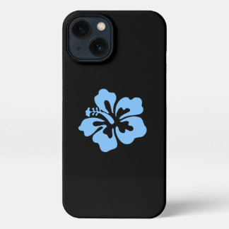 Blauwe hibiscus telefoonhoesje iPhone 13 hoesje