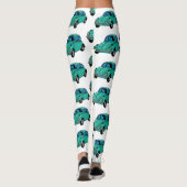 Blauwe Hippie Auto Aangepaste Leggings (Achterkant)