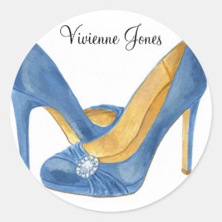 Blauwe Hoge Hakken Gepersonaliseerde Sticker