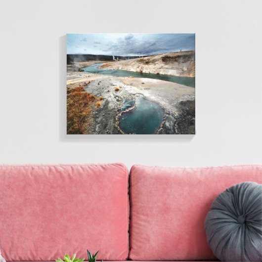 Blauwe hol canvas afdruk (Insitu (Woonkamer))