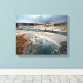 Blauwe hol canvas afdruk (Insitu (Houten vloer))