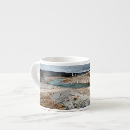 Blauwe hol espresso kop (Voorkant links)