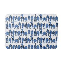 Blauwe Hond Billen Patroon Badmat