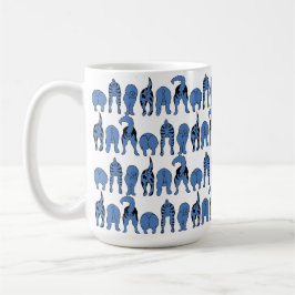 Blauwe Hond Billen Patroon Koffiemok