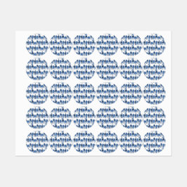 Blauwe Hond Billen Patroon Labels