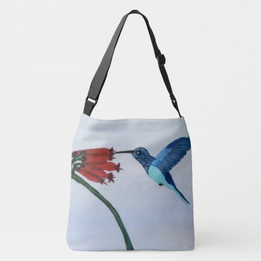 Blauwe hond crossbody tas (Achterkant)