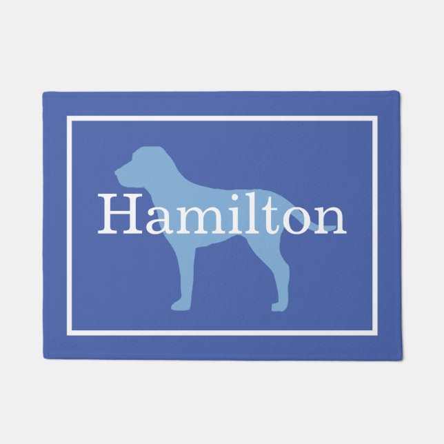 Blauwe hond deurmat (Voorkant)