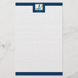Blauwe hond Elegant Briefpapier