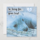 Blauwe hond en hart kaart (Voorkant)