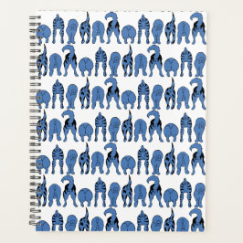 Blauwe Hond Konten Patroon Planner