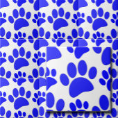 Blauwe Hond Pootafdruk Mooie Puppy Keramische Tege Tegeltje