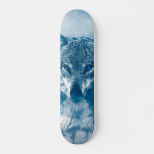 Blauwe hond skateboard