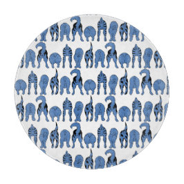 Blauwe Hond Staartjes Patroon Snijplank