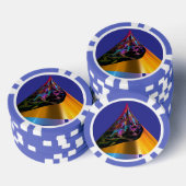 Blauwe honden poker chips (Opstapeling)