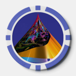 Blauwe honden poker chips