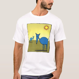 Blauwe honden t-shirt