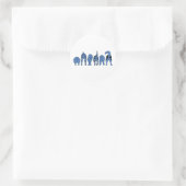 Blauwe hondenpeuken ronde sticker (Tas)