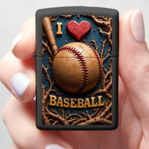 Blauwe honkbal gebarsten hart
